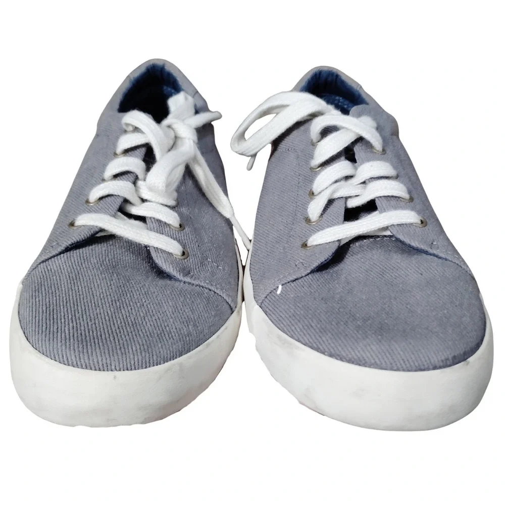 Sperry Top-Sider Canvas Sneakers Gray Brown Lace Up‎ Boat Size 6M